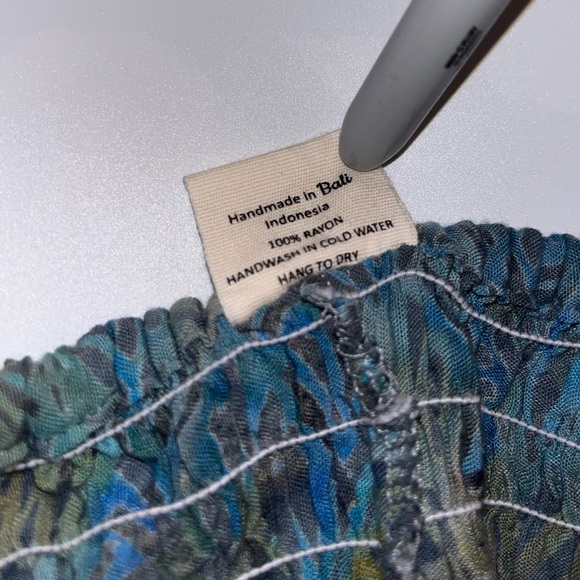 Women’s Paradise Island PI Bohemian Flowy Harem Pants One Size 0-12 Rayon NWT - Picture 5 of 8